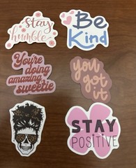 Lot of 15 Positive Affirmation Stickers Smile Happy Love