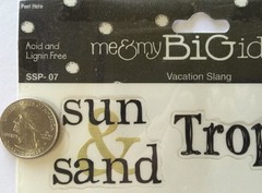 VACATION SLANG Stickers Approx.5-3/4″x12″Road Trip•Tropical•Paradise •Bon Voyage