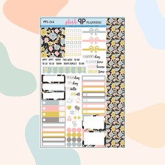 Abstract Vibrant Floral Pattern Sampler Planner Stickers, Removable Stickers,