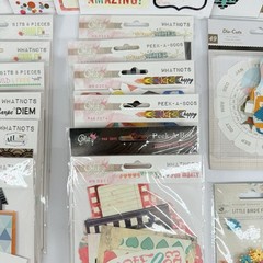 Glitz Scrapbook Stickers Embellishments Amy Tangerine Studio Calico LOT of 23 C