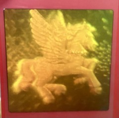 VTG AMERICAN GREETINGS STICKER WORLD 3-D HOLOGRAMS, Horse Themed, NIP