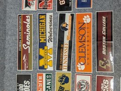 Collegiate Banner Stickers Vintage Series 1 – A&A Global – Almost full set – 20