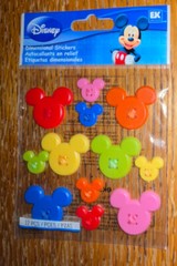 Disney Ek Success Colorful Mickey Mouse Icons Heads Ears Scrapbook Stickers 3D