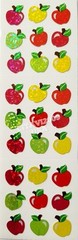 SANDYLION STICKERS * APPLES * NO LOGO * PRISMATIC/GLITTER RARE COLLECTIBLE.