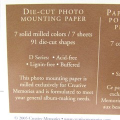 Creative Memories Short Cuts Neutral Color Die Cut Scrapbooking Paper 10×12