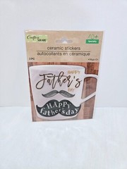 New 3 PCS Crafter’s Square Father’s Day Coffee Mug Decorative Ceramic Stickers