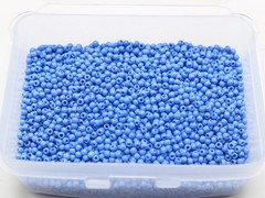 10000 Opaque Sky Blue Glass Beads 1.5mm (12/0) + Storage Box