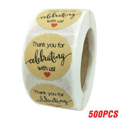 500pcs Kraft Paper “Handmade” Stickers Labels for Packaging NEW