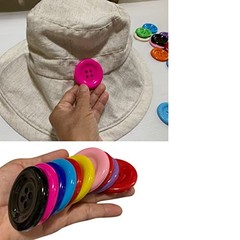 2 Inch (50mm) x 15pcs Big Size Buttons Large Plastic Resin Round 4 Hole