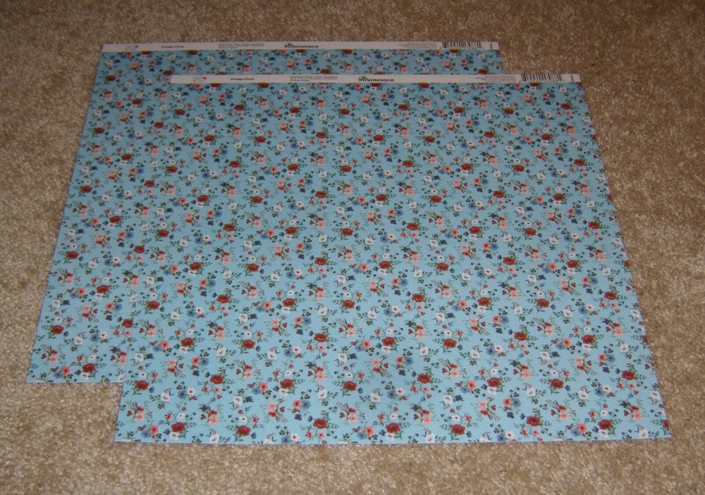 Reminisce Design 12×12 Double Sided Paper (2) ~ Stitch & Sew…..Vintage Floral