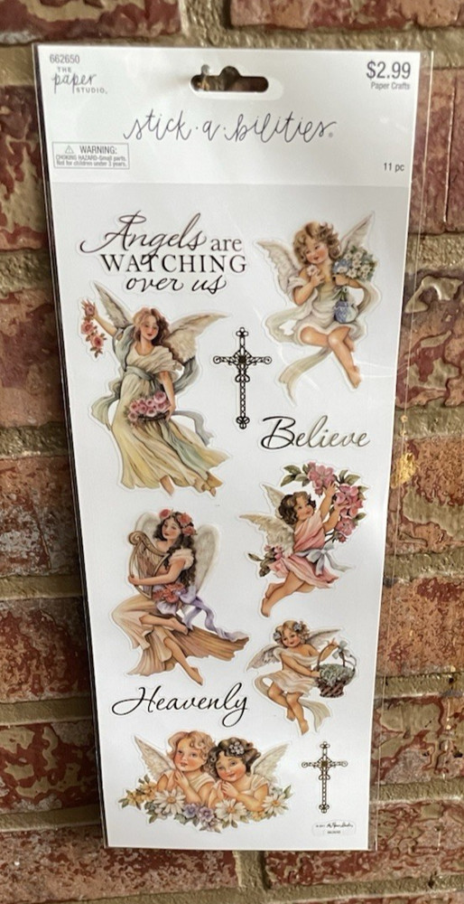 STICKERS THE PAPER COMPANY STICK A BILITIES ANGEL STICKERS – NEW