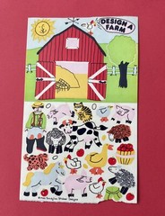 Vintage 1983 Sandylion Design A Farm Maxi Activity Sticker Sheet