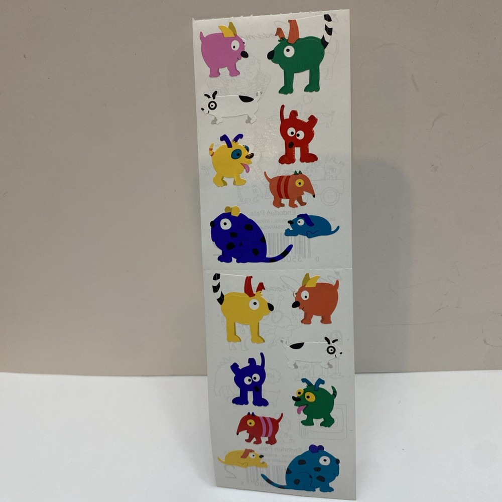 Endorfun Pets Stickers 1999 Mrs. Grossmans Retired Vintage – 1 Strip
