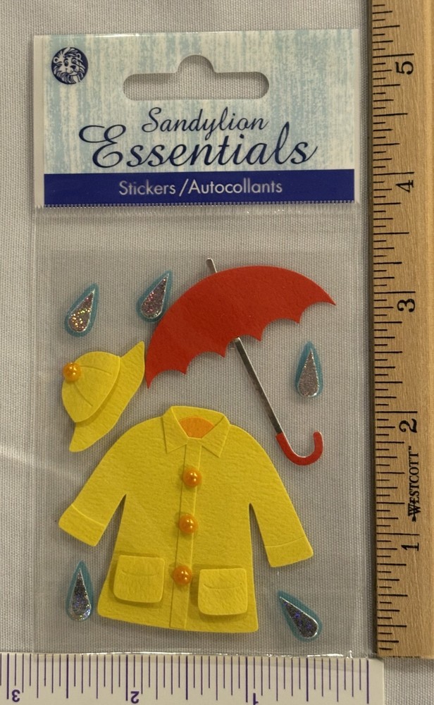 New Sanylion Essentials RAINY DAYS Dimensional Stickers PSCBHMME114