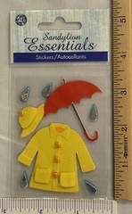 New Sanylion Essentials RAINY DAYS Dimensional Stickers PSCBHMME114