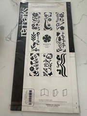 American Craft Remarks Decorative Sticker Bk Black Accent Bk 2 Flower Vine 50+PC