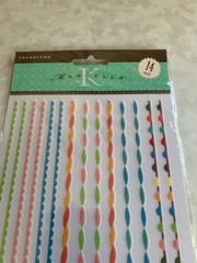 K&COMPANY MARCELLA RUB-ONS FIESTA BIRTHDAY TRANSFERS 14PCS