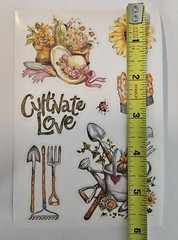 Rare Collectible PSX Designs CULTIVATE LOVE 4×6 Sticker Module – Gardening Theme