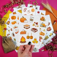 Fall Stickers, Autumn-Themed Stickers with Pumpkins, Leaves, Animals & More –…