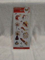 Vintage Hallmark Stickeroni Stickers New Year 4th July 1 Sheet Scrapbook Craft