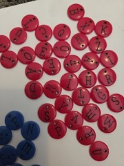 Vintage Making Memories Metal Alphabet Charms Tags Lot Red Blue Purple 94 Pc
