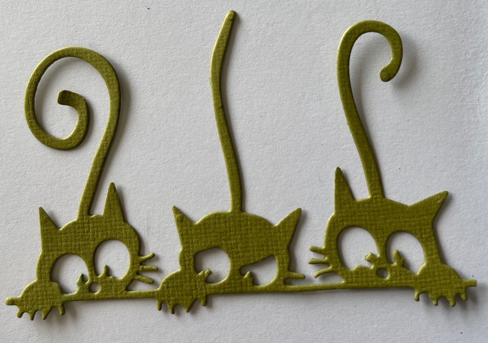 THREE CAT Die-Cuts(3pc)Howling •Kitten•Animal•House-cat•Outside •Feline•Fuzzy•￼