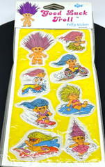 Vintage 1980’s Good Luck Troll Trolls Puffy Stickers Russ Sealed NEW OLD STOCK