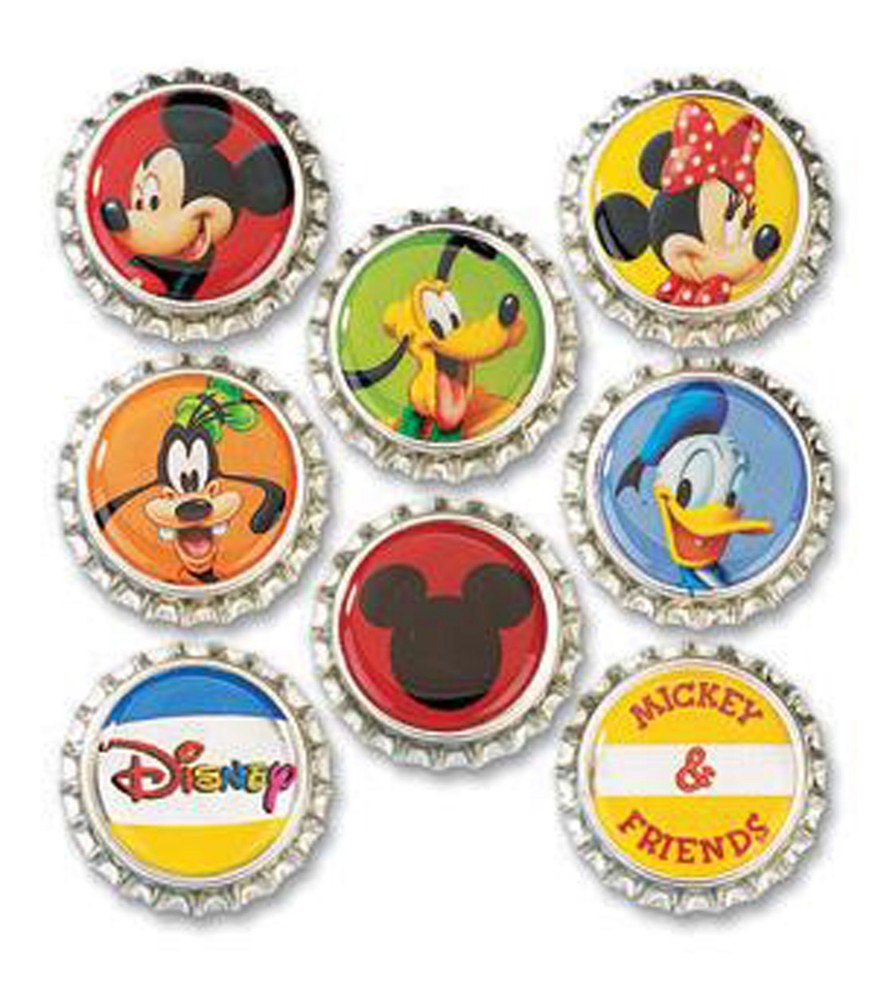 DISNEY MICKEY & FRIENDS Bottle Caps Embellishments EK Success DBCM001 NEW