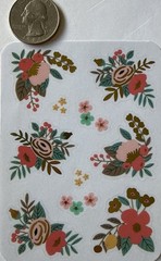 SMALL FLOWER Gold Foil Mylar Stickers(10pc)3”x 4”Garden •Leaf•Roses•Card Making•