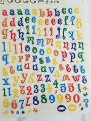 NEW Lot 4 Sets Provo Craft Letters Numbers Black Multi Gold Acid Free -F