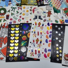Huge collection of sticker sheets some used mixed themes scrapbook craft