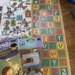 Scrapbooking Sticker & Stencil Lot EK Success Disney Jolee’s Fiskars Holiday