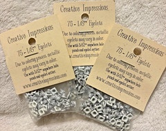 Creative Impressions Metal Square Eyelets White Scrapbooking Crafts ~NIP