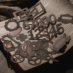 120Pcs Steampunk Junk Journal Supplies, Small Vintage Scrapbook Materials Pap…