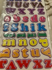 Greenbrier Multicolor 3D Stickers Puffy Alphabet 79 Michaels Bright Rainbow