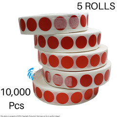 10,000 Pieces Red 1/2″ Round Color Coding Labels Roll Dot Stickers Adhesive™