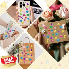 Auteard 700pc Glitter Foam Stickers Butterfly Flower Moon