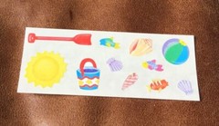 🔥VINTAGE Creative Memories Stickers SUN FUN ON THE BEACH TOYS SEASHELLS NOS *