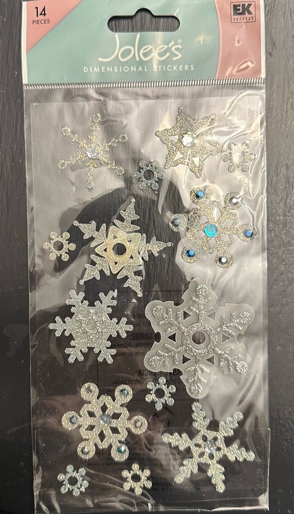 Jolee’s Boutique Winter Snowflakes Snow Dimensional Sticker Scrapbooking Crafts