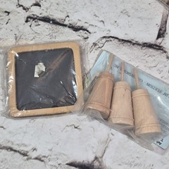 Vintage Wooden Items Spools Cows Churns for Crafting Folk Art Country Crafts Lot
