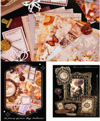 34Pcs Scrapbook Material Supplies Set Bullet Journals Planner Stickers Craft DIY