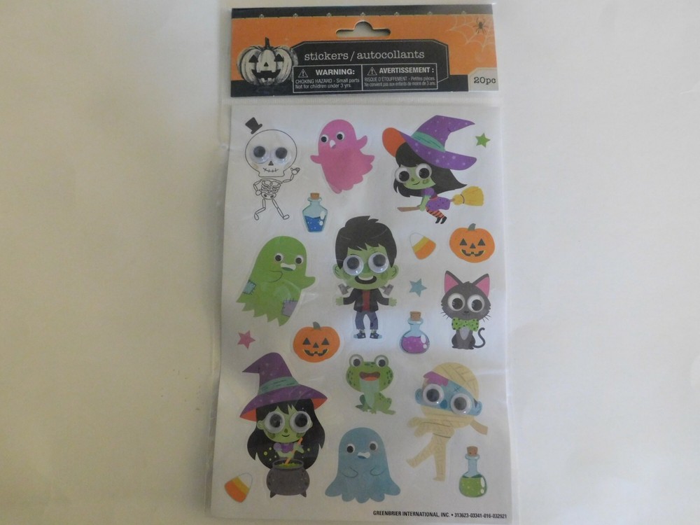 googley eye Halloween stickers 20pcs