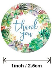2 Roll of 1000 pcs 1″ Assorted Floral Thank You Stickers Round Sealing Labels US