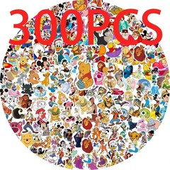 50-300Pcs Disney Mixed Anime Stickers Cute Mickey Princess Decals Toy Gift Lot