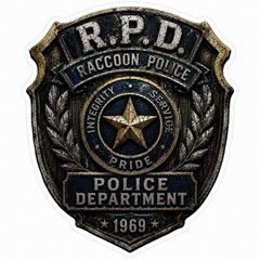 R.P.D.Inspired Police Badge Vinyl Sticker Horror Gaming| Laptop, Car, Console 3”