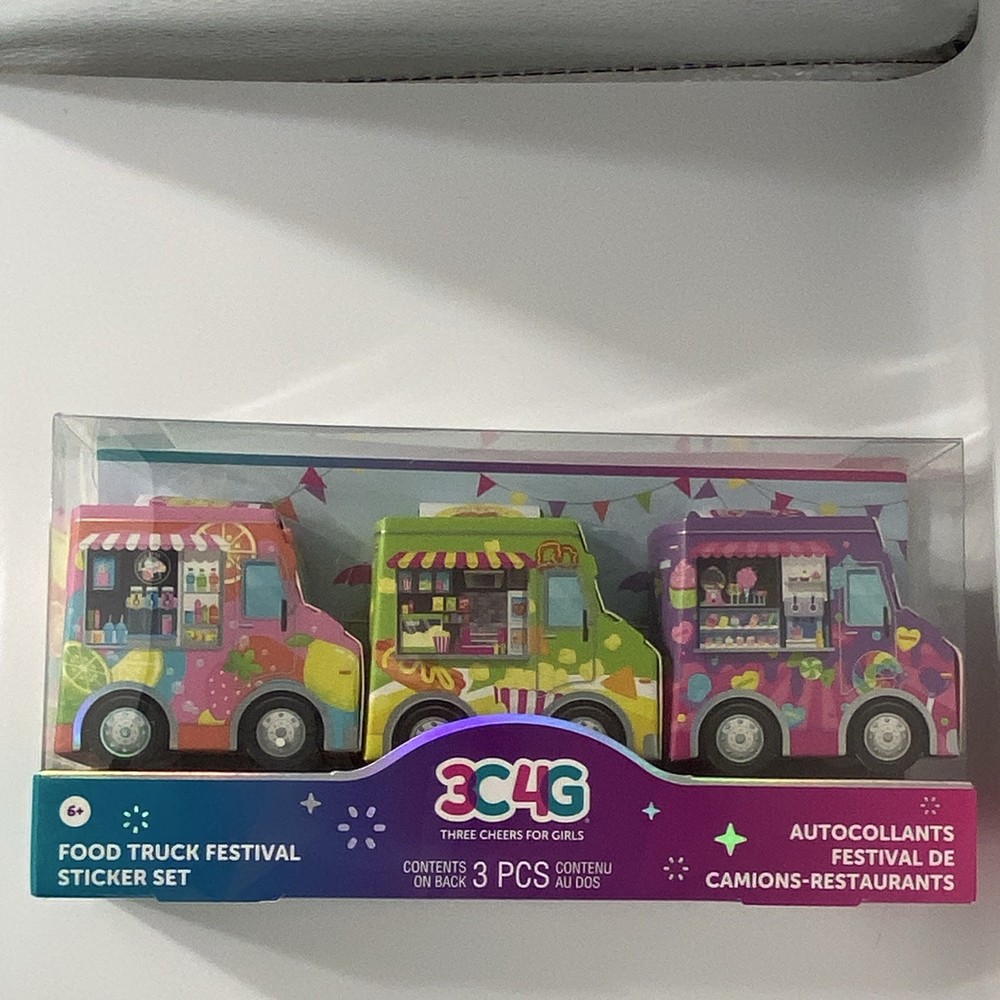 3C4G Food Truck Festival Scented Sticker Set, 3 Pcs Multicolor (12054)