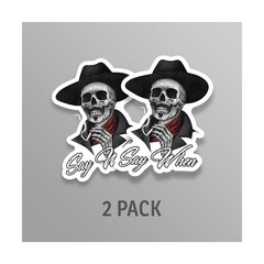 Say When Doc Holiday Sticker Decal Skeleton Skull Tombstone Quote 2 Pack West…