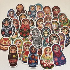 40 RUSSIAN NESTING DOLLS STICKERS MATRYOSHKA STICKERS JOURNAL PLANNERS RNIP3