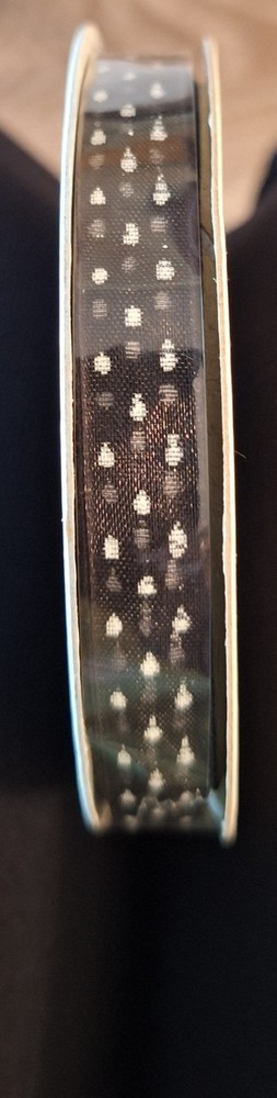 Dashes, Dots & Checks Ribbon-3/8″x5 yds-100% Nylon-Black,White,Gray by Michaels
