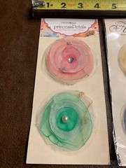 (2)x Webster’s Pages Princess Petals Fabric Flower Florettes NIP